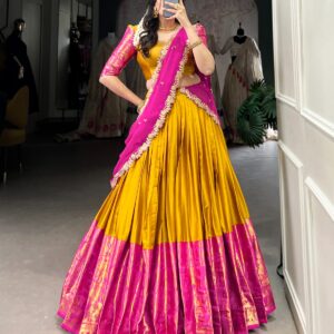Narayan Pattu Lehanga in three colours