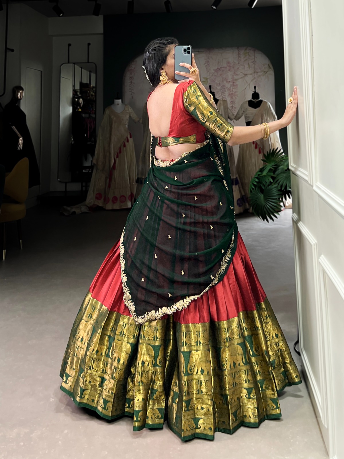 Narayan Pattu Lehanga in three colours - Image 7