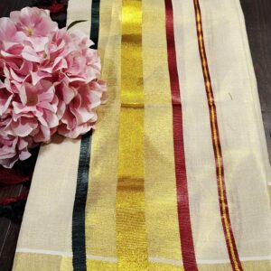 Golden Tissue set mundu-